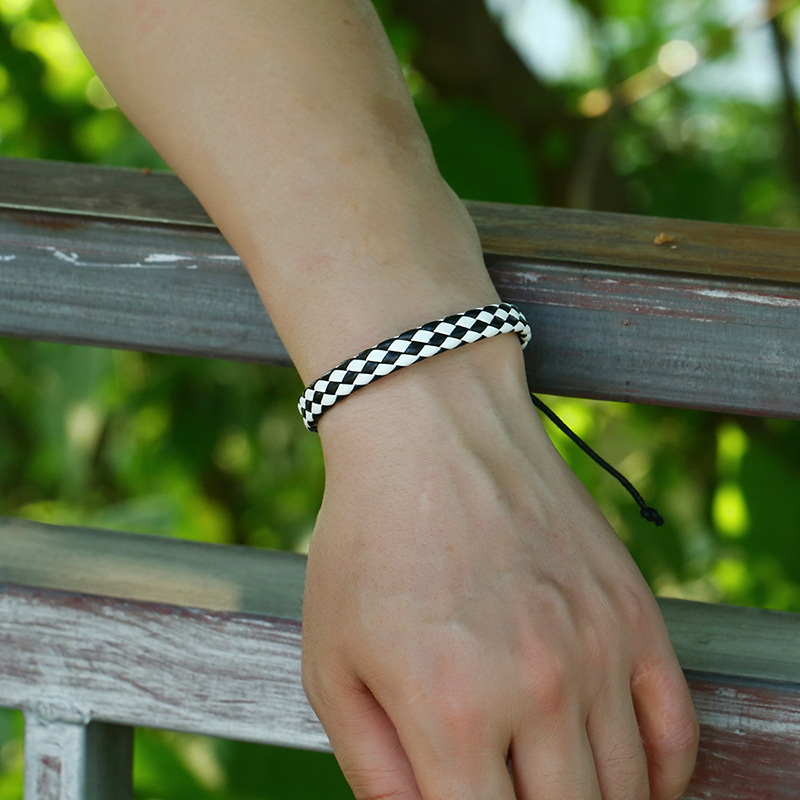 Girls Leather Bracelet Multi Color Optional PU Simple Woven Anti-Leather Bracelet Bracelet wholesale