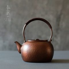 Handmade thickened copper anti-scalding tea and water handmade pots, various teapots, copper pots, tea sets, electric ceramic stoves