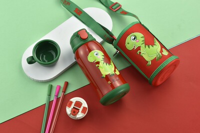 316熊本士不锈钢真空儿童保温壶新款 创意卡通保温杯