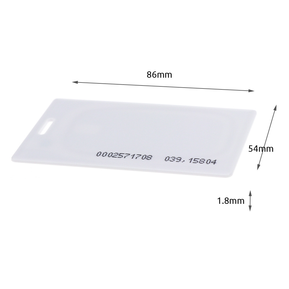 IDENTIFICACIÓN Tarjeta blanca TK4100 tarjeta gruesa EM4100 Tarjeta blanca de baja frecuencia estándar 125kHz CONTROL DE ACCESO tarjeta de inducción