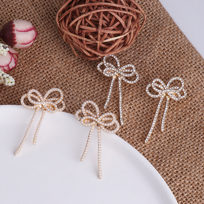 Bow Micro Stud Earrings Wholesale display picture 12