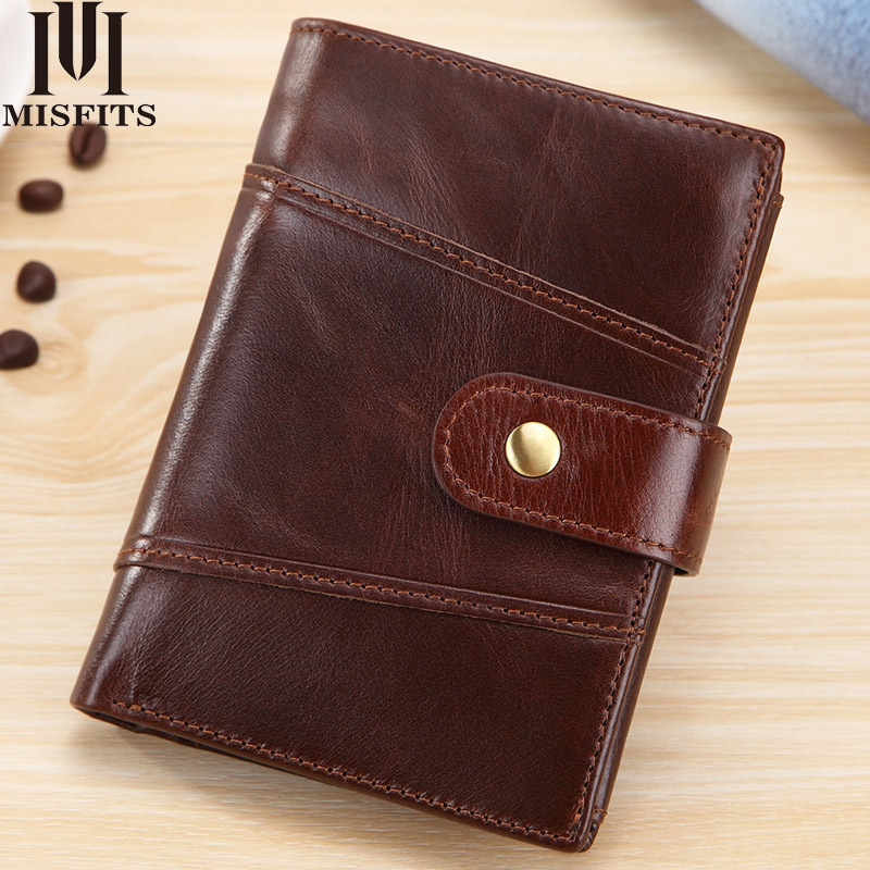 Explosive money genuine leather wallet man have cash less than that is registered in the accounts cowhide Card package Retro Multi-bit cards coin purse capacity Cross border