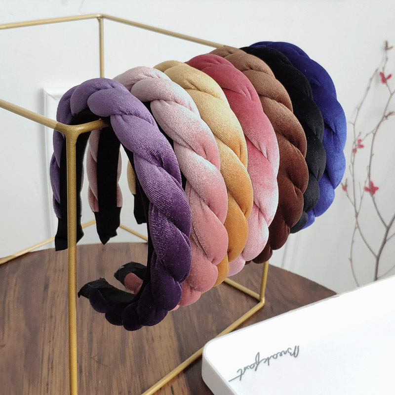 velvet fashion twist braided headband