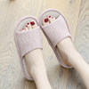 Summer slippers, footwear indoor, non-slip men's slide for beloved, cotton and linen, soft sole