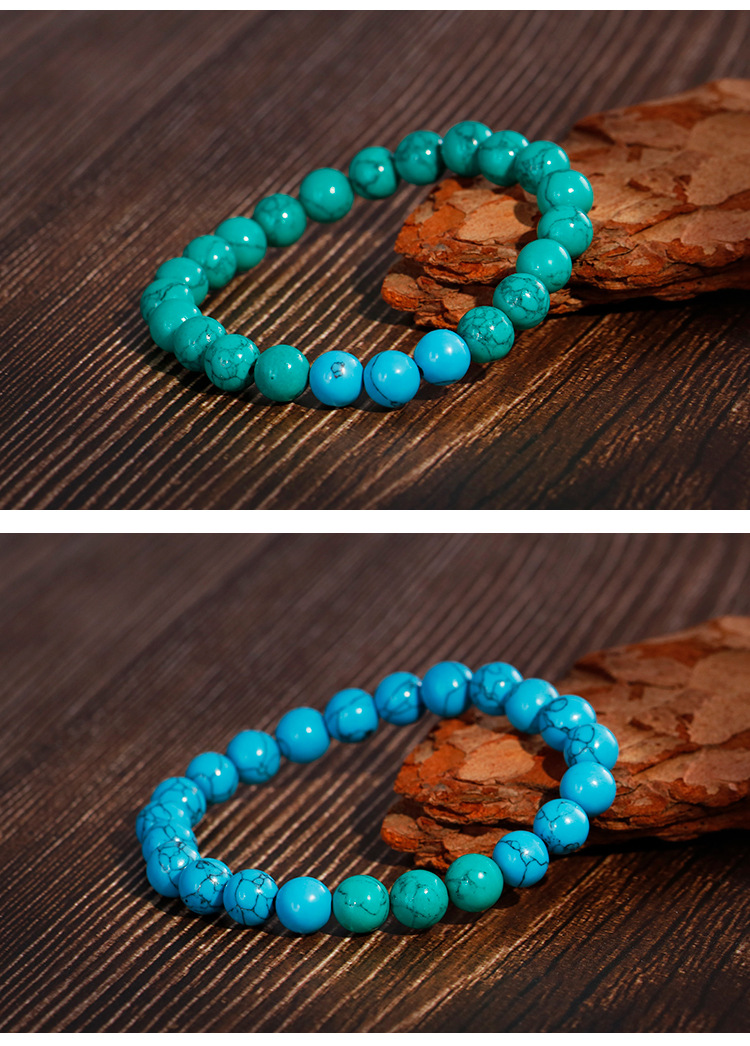 Vintage Diy Bracelet Turquoise Bracelet Trendy Fashion European And American Style Personality Buddha Beads Men And Women Popular Bracelet One Piece Dropshipping display picture 3