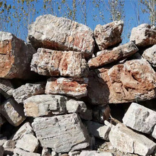 园林造景大块千层石 庭院景观大型假山石千层岩假山设计制作