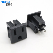 AC电源插座AC-07美标插头 美式插座  卡式品字母座 梅花插座