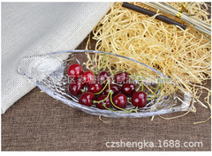 Acrylic dessert plate ice cream bowl banana boat papaya boat karaoke small snack tray creative fruit plate plastic salad bowl