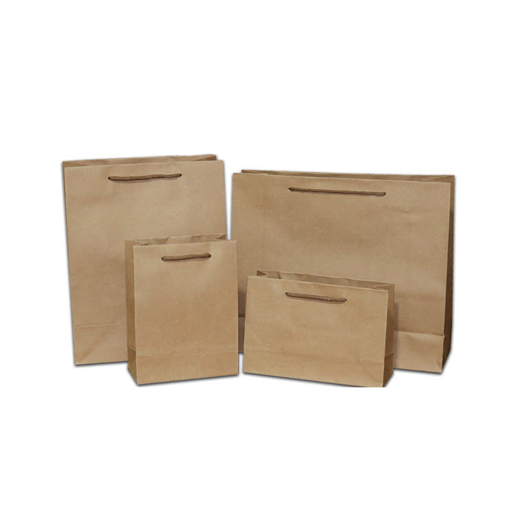现货批发牛皮纸手提袋 外卖袋 购物服装礼品牛皮纸袋可定制logo