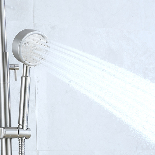 Supercharged shower head shower set handheld shower head single head stainless steel shower head negative ion