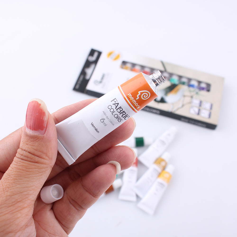 1 traje 12 color textil fibra de pigmento pintura pintada a mano de bricolaje pintado a mano zapatos de lona graffiti pintura impermeable