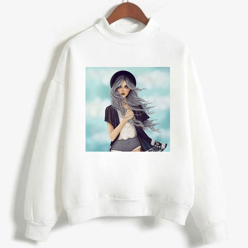 Round Neck Long Sleeve Ariana Grande Print Sweatershirt NSYKD86489