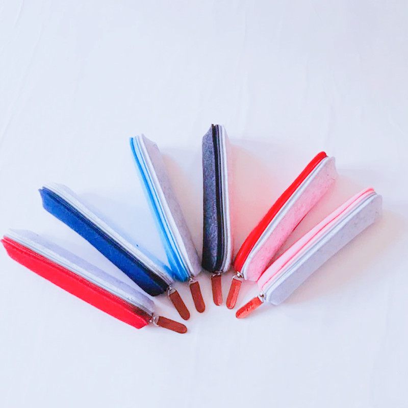 毛毡笔袋定制logo创意大容量学生文具笔套笔筒手工创意定制笔袋