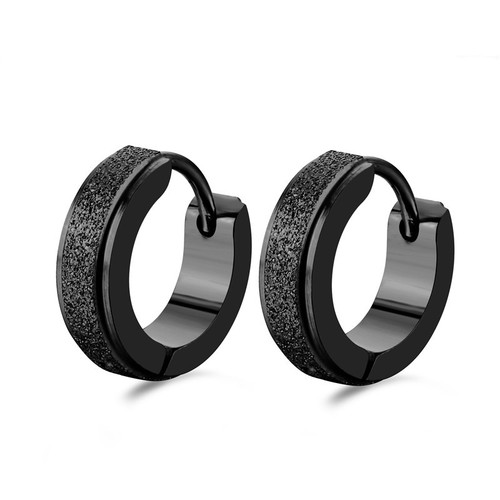 European and American fashionable titanium steel frosted earrings, earrings, bright personalized earrings and earrings, direct sales from manufacturers
