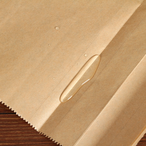 Kraft paper bag, square bottom bag, disposable storage bag, baked food packaging, coated oil-proof takeaway bag