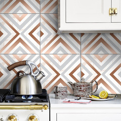 TS130 anti-slip ceramic tile wall sticker marble metal texture copper color simple floor sticker waterproof and wear-resistant frosted