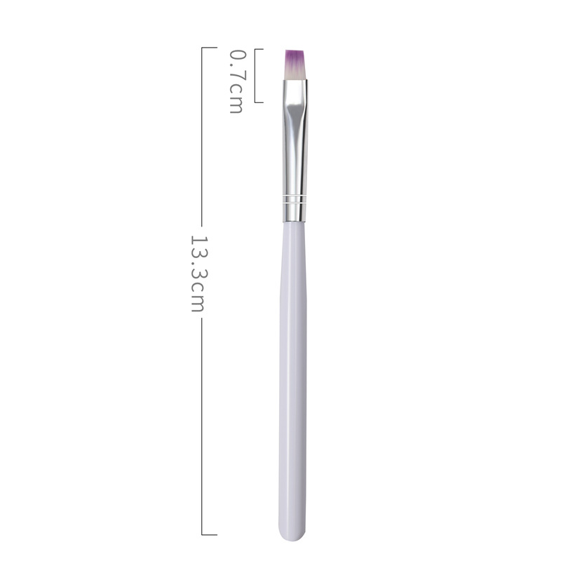 Cross-border varilla blanca especial de uñas de fototerapia pluma púrpura cabeza gradiente de color de fototerapia fila pluma tallada herramientas de uñas al por mayor