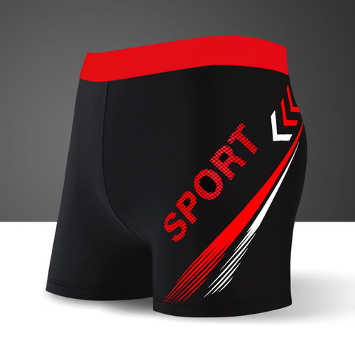 Men's swimming trunks, boxer men's plus size 240 pounds, wide waist, large elasticity, fashionable printing, comfortable and breathable hot spring swimming trunks