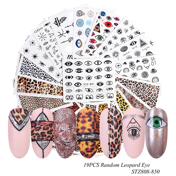 Suministro transfronterizo de pegatinas de uñas ins mariposa fruta encaje flores de colores plata caliente Navidad Halloween marca de agua pegatinas