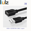 LIULZ品牌 USB数据线3米 全铜双磁环 usb cable  USB2.0延长线