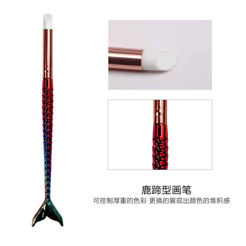 Cruz-frontera especial Sirena Varilla pluma de silicona manicura de silicona pluma de grabado hueco pluma pintada