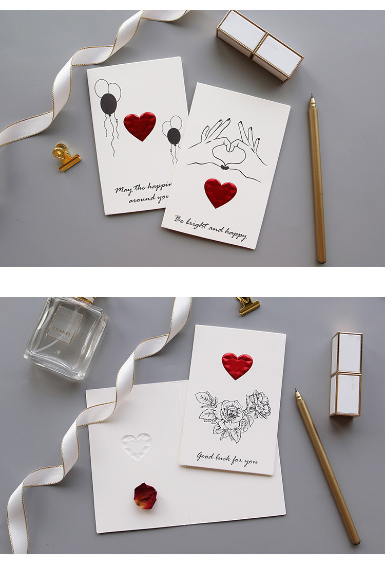 Simple Style Classic Style Heart Shape Paper Daily Festival Card display picture 1