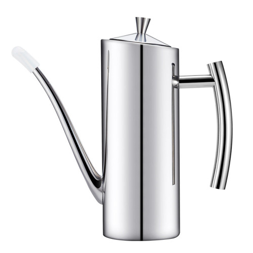 Stainless steel oil pot 304 kitchen European pot creative edible oil pot can be pressed and leak-proof 700ML500ML oil pot