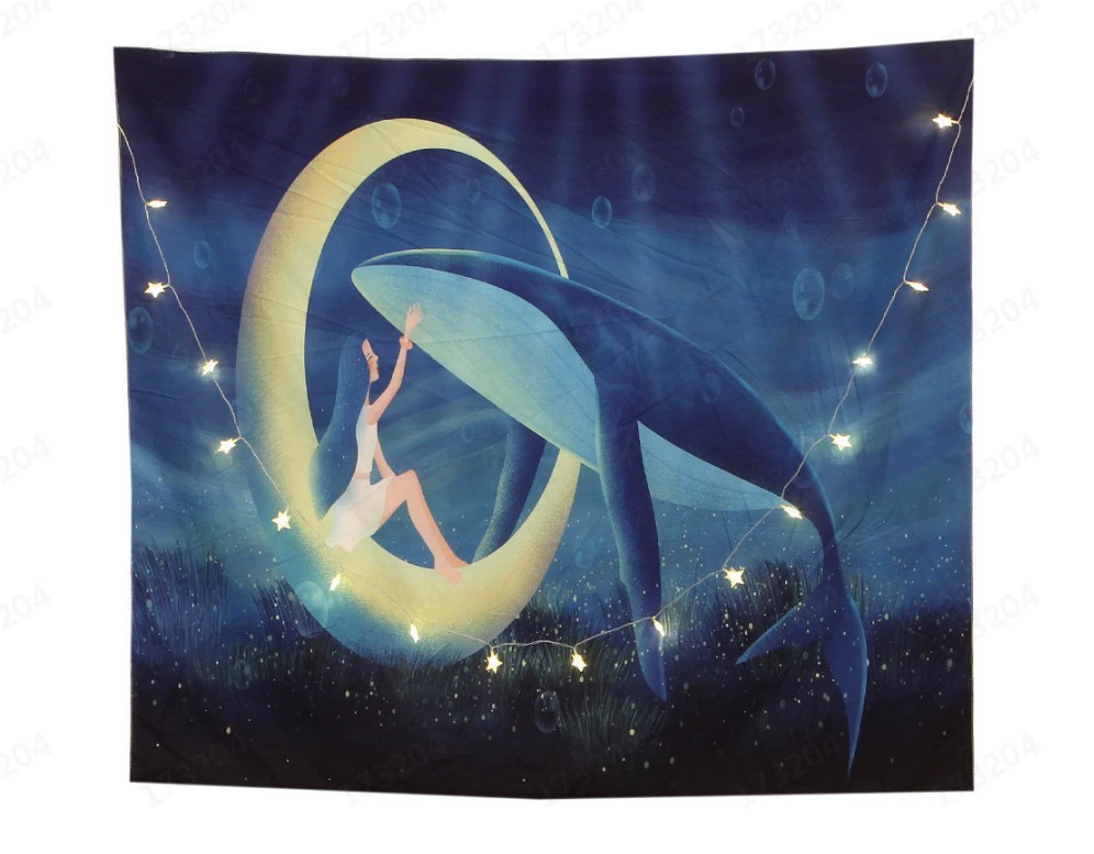 Вышивка 2 дня волосы широкая Большая ширина двери гобелен с цифровой печатью пейзаж домашний настенный интерьер ткань КИТ