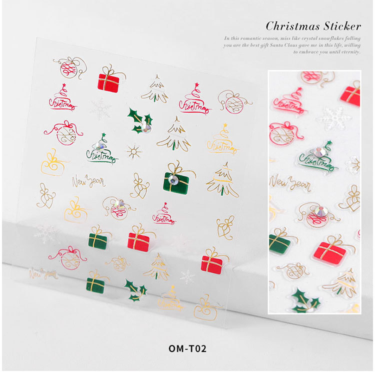 Christmas Letter Paper Nail Patches 1 Set Nail Supplies display picture 5