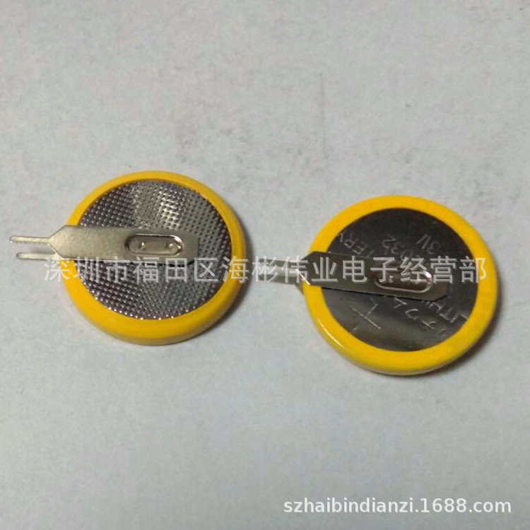 CR2032焊脚电池 3V纽扣电池贴片式焊脚 CR2032焊脚电池厂家直销
