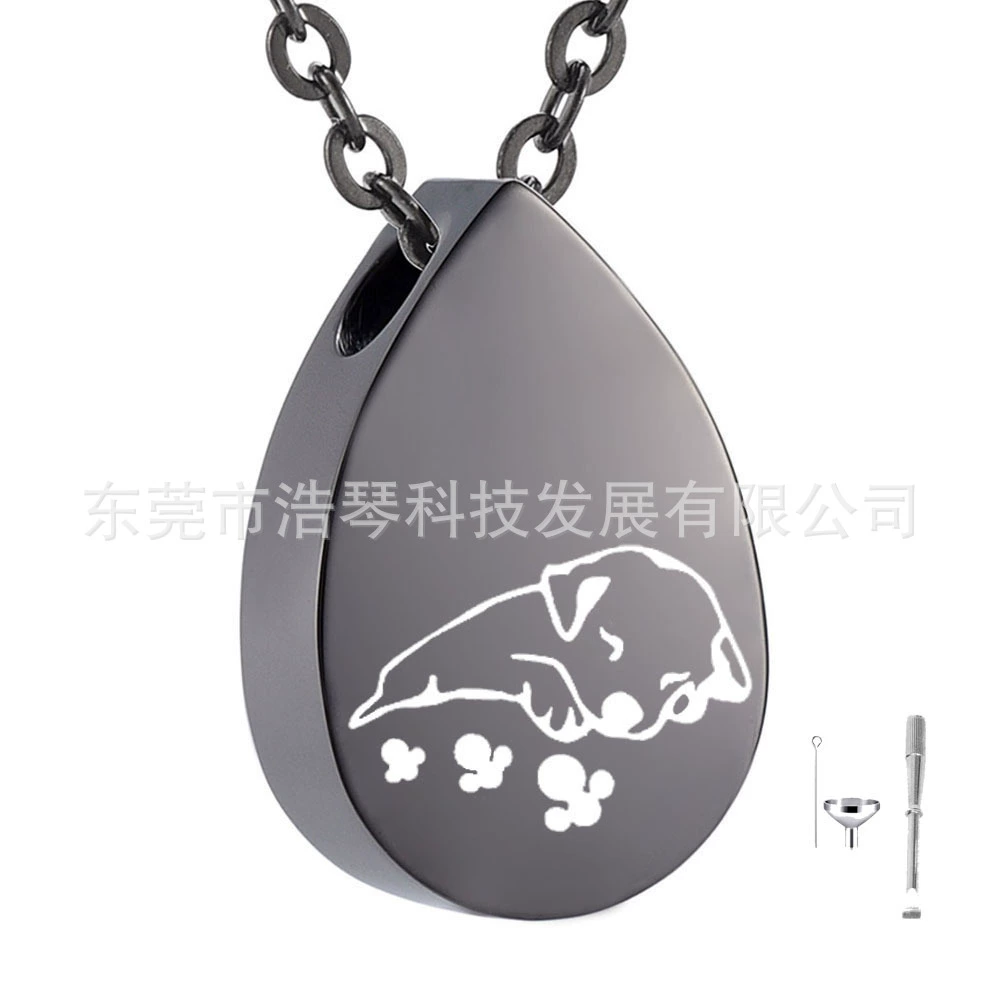 Амазонка горячая Распродажа персонализированные флакон духов кулон каплевидной спящей собаки пепел шкатулка кулон ПЭТ сувенир