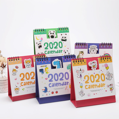2020年台历可爱新款台历 创意萌趣台历 卡通韩版台历定制批发