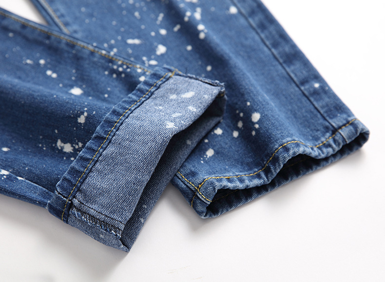 Nouveaux jeans usés pour hommes, jeans droits tendance et décontractés_voghion.com