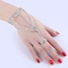 New Diamond Ring Integrated Chain Latin Dance Bracelet Fashion Tide Girl Mixing Bracelet