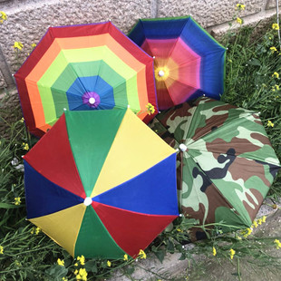 Детский портативный радужный камуфляжный зонтик на солнечной энергии, оптовые продажи