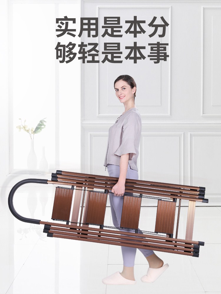 肯泰折叠多功能家用晾衣架室内梯子半绝缘伸缩人字梯加厚四步梯楼|ms