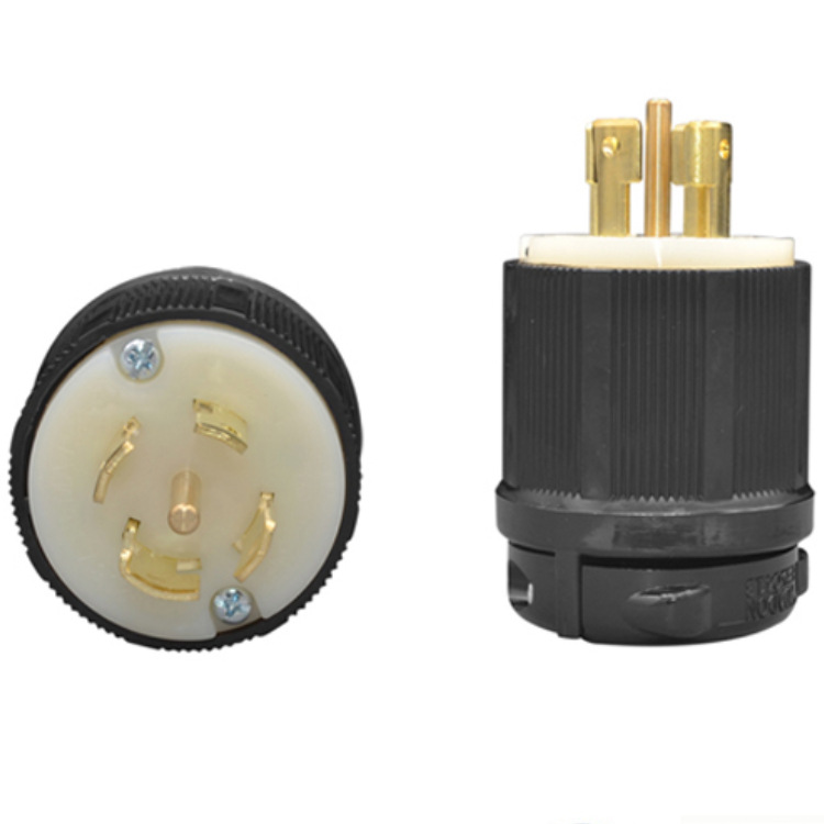 美标工业插头NEMAL21-30P 防摔锁式美规插头 四芯电源组装插头