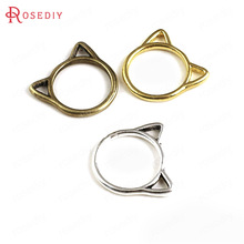 Diy��Ʒ���źϽ����13x11.5MM 17x15.5MM 19.5x17MMСè��ָ��׹