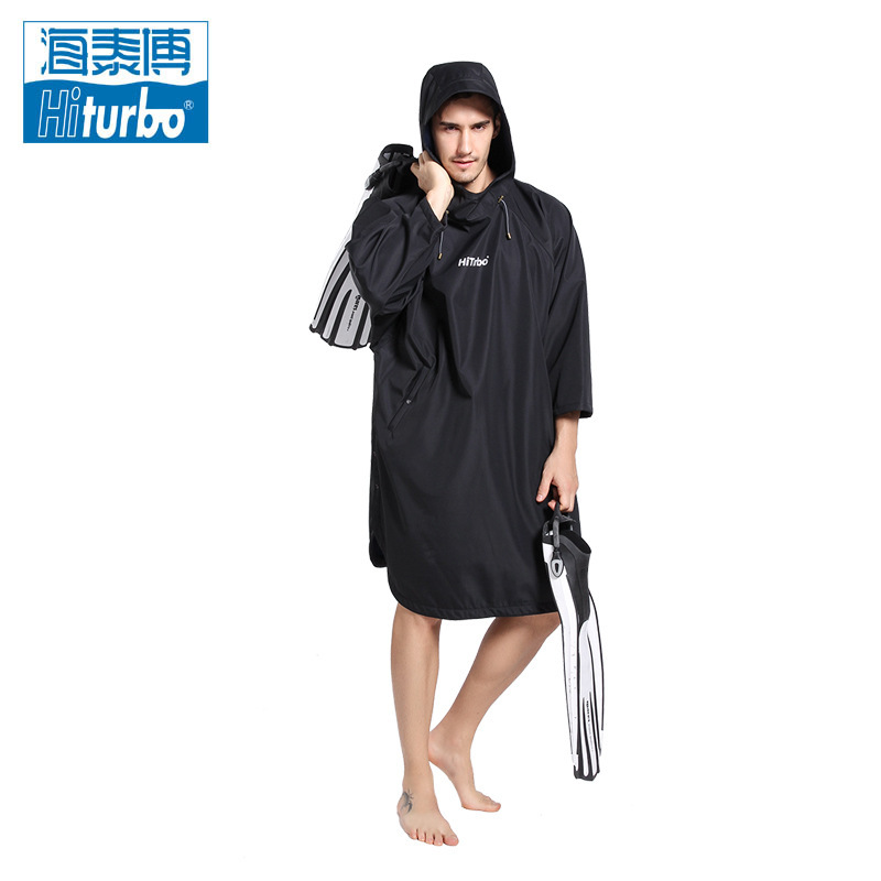 (2개) 히투르보 비치 목욕 가운 옷 변경 망토 다이빙 방망토 야외 스포츠 코트 겨울 두꺼운 하이타보