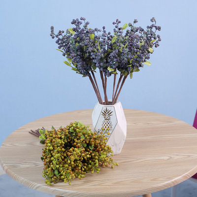 4叉蓝莓果仿真浆果泡沫果粒假花水果插花配材浆果手捧花装饰配材|ru