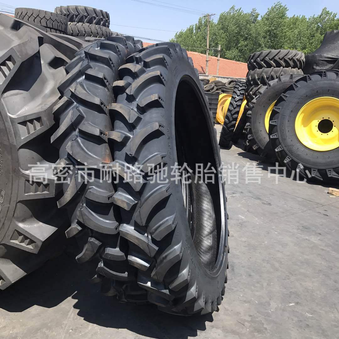 拖拉机轮胎13.6-38 11-32 38 12.4-48 54轮胎改窄胎配钢圈加高轮