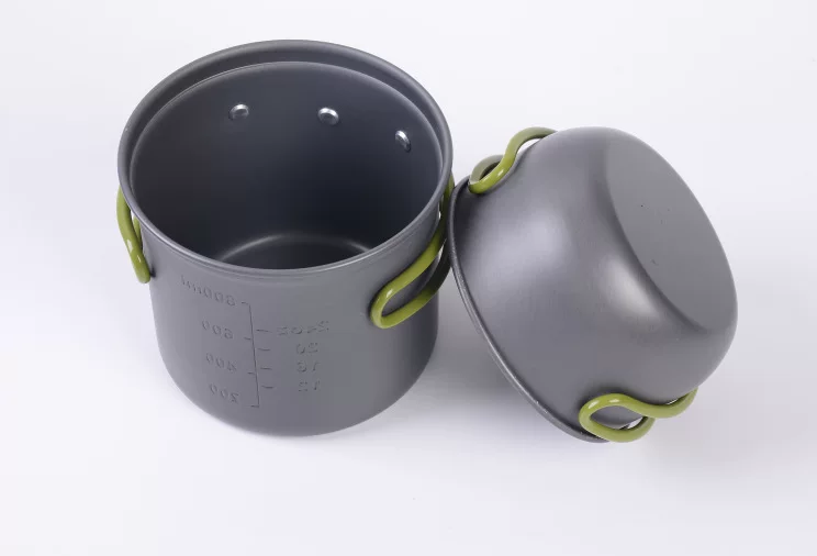 DS-101 Fashion Outdoor Barrack Cooker Outdoor cooking utensils Wild Piece Pot Portable Pot Портативная кастрюля набор посуды для приготовления на открытом воздухе вагонного типа сварочный wholesale