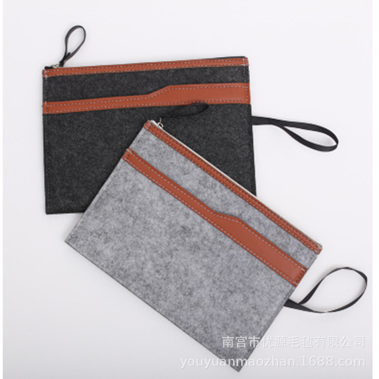 厂家直供新款毛毡电脑包平板电脑内胆包文件包档案袋可加印logo