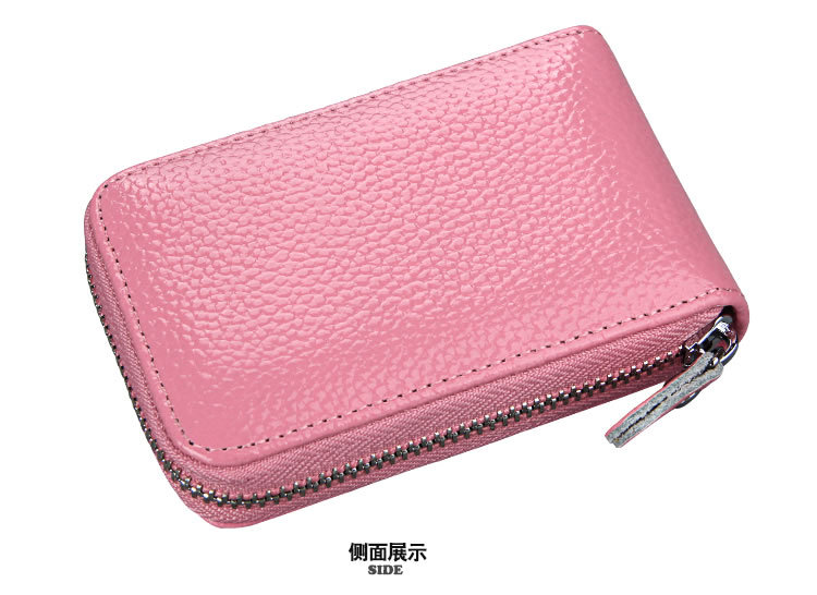 60g Weight Zipper Closure Type Business Occasion Genuine leather Material Solid Color Pattern Unisex Gender Coffee, Royal Blue, Orange, Dark Blue, Pink, Purple, Red, Green, Yellow, Black Color Unisex Solid Color Genuine Leather Coffee Royal Blue Orange Zipper Card Holders 33