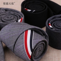 New Multi-style Fashion Three-color Striped Blue and White and Red Tie 5cm Men's Trendy Casual Popular Slim Version