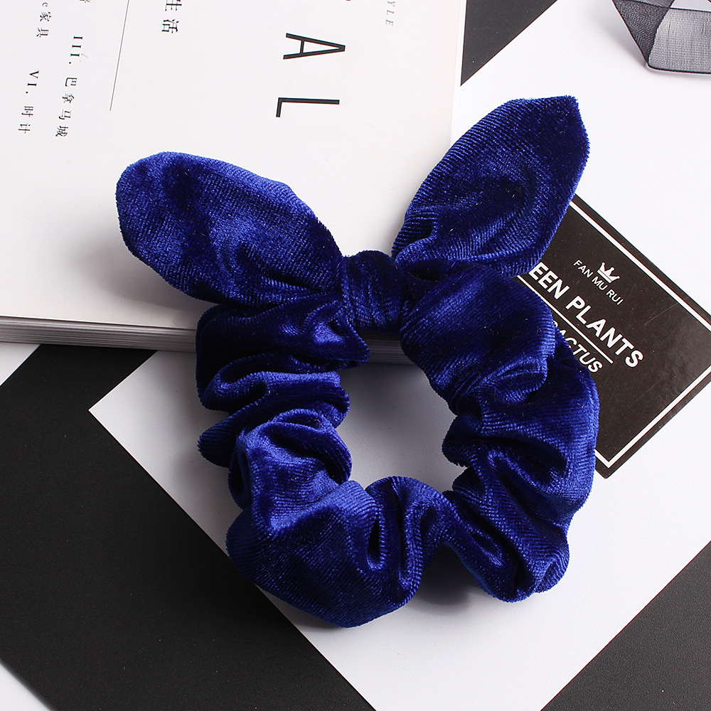 New Korean Retro Velvet Rabbit Ears Cheap Scrunchies Wholesale display picture 41