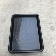 黑色防靜電塑料方盤 加厚長方形塑膠淺盤 周轉膠盤物料盤塑料茶盤