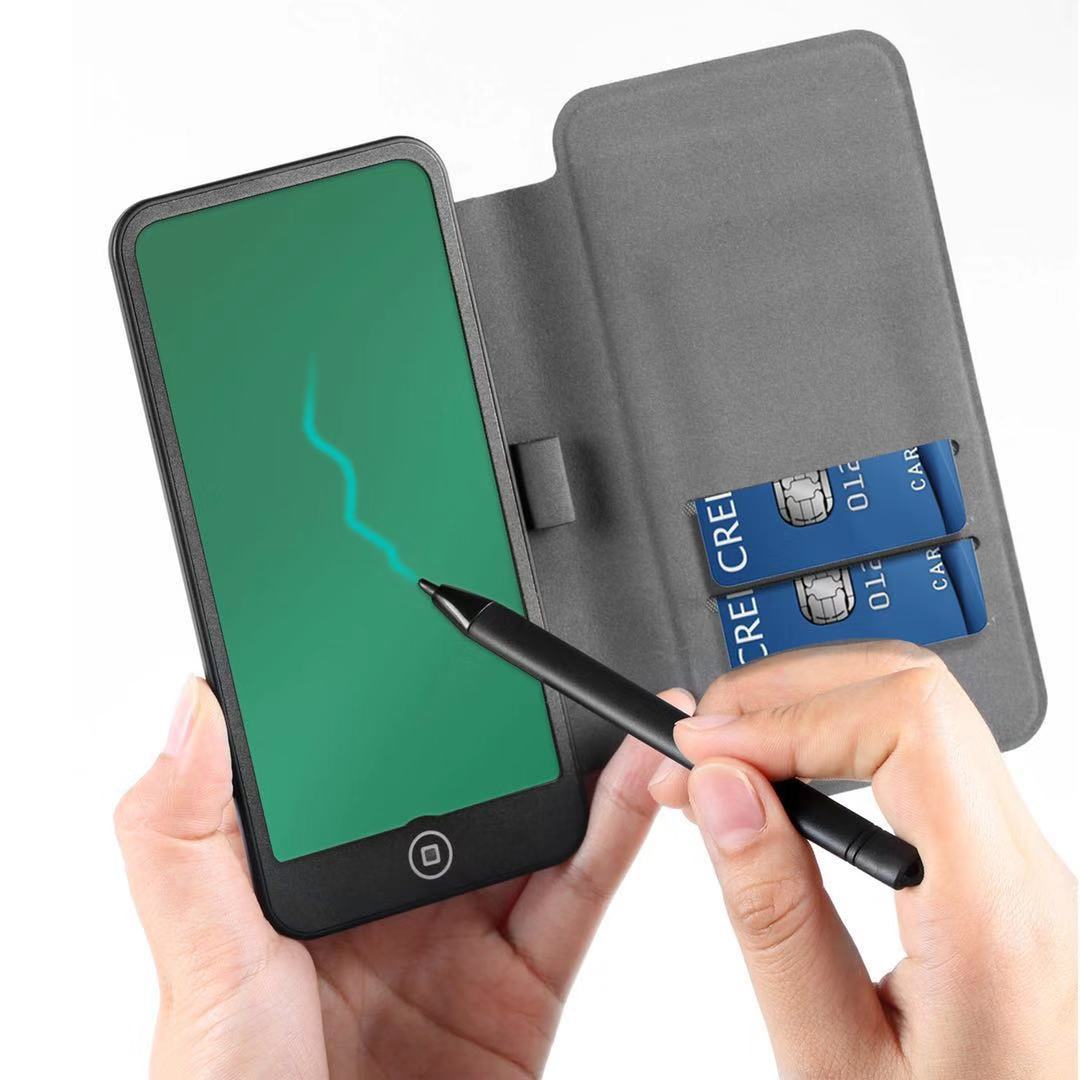 新款5.8寸便攜手機手寫板皮革手寫板錢包手寫板