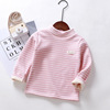 Children's long-sleeve for boys, shirt, T-shirt, jacket, high collar, long sleeve, children's clothing