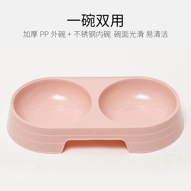 Logotipo personalizado macarons color ovalado mascota doble tazón para comida para mascotas pequeño tazón para gatos de viento simple tazón para perros